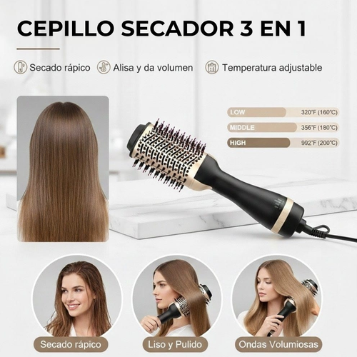 Cepillo secador y moldeador Aguacate 3D