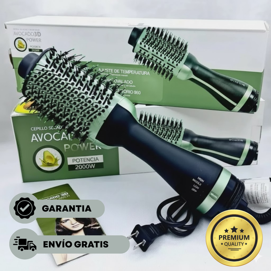 Cepillo secador y moldeador Aguacate 3D